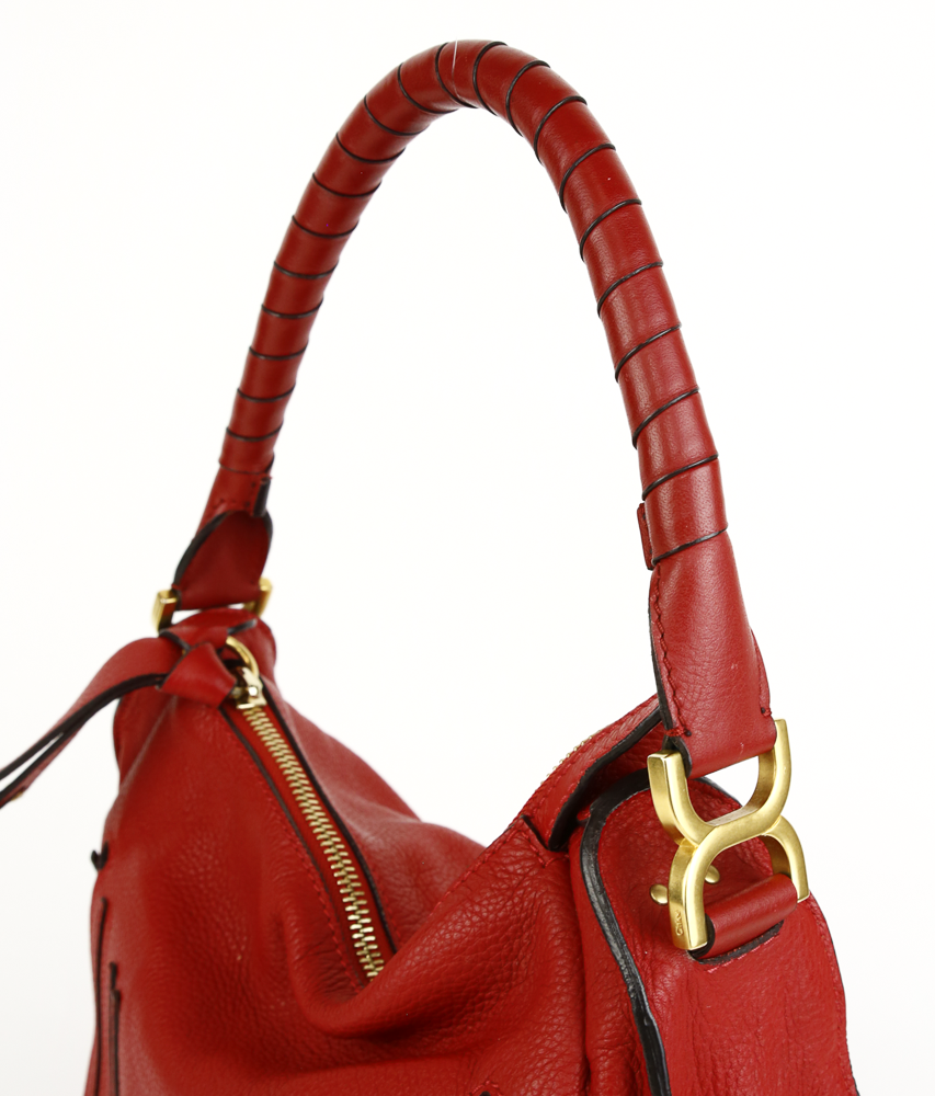 Chloé Red Leather Medium Marcie Satchel