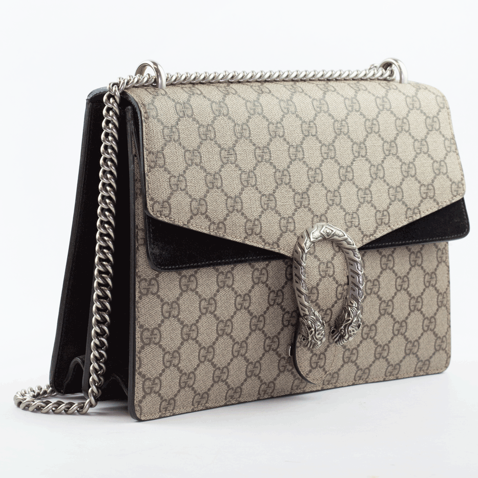 side view of Gucci Dionysus Medium GG Shoulder Bag