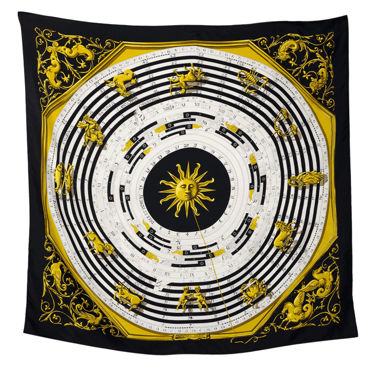 Hermès Astrologie Dies et Hore Silk Scarf