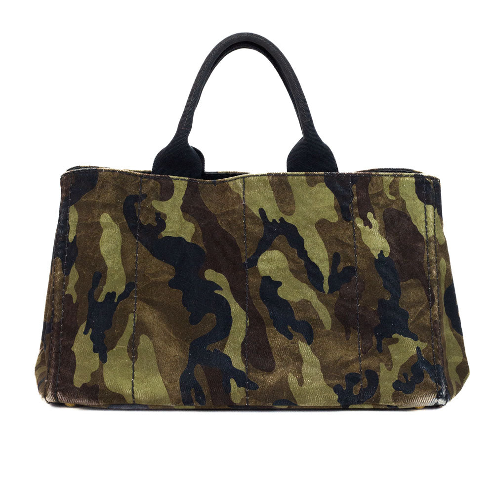 Prada Camouflage Canapa Canvas Tote Bag