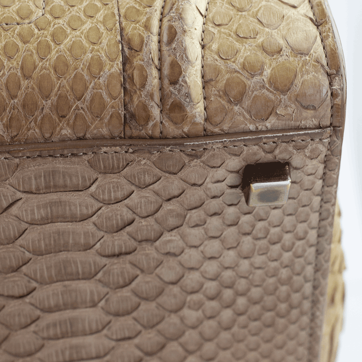 Celine Beige Python Medium Phantom Tote Bag