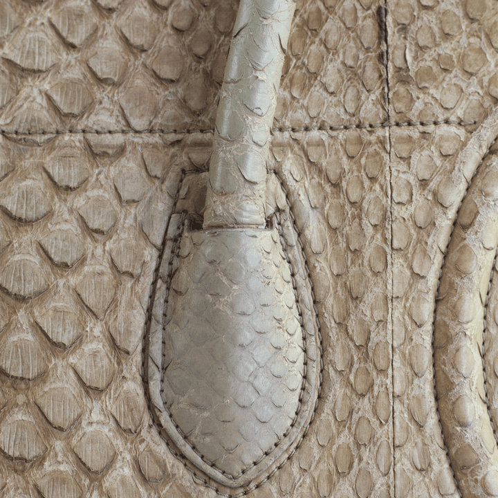 Celine Beige Python Medium Phantom Tote Bag