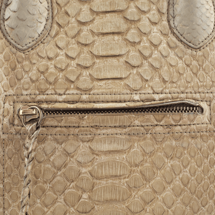 Celine Beige Python Medium Phantom Tote Bag