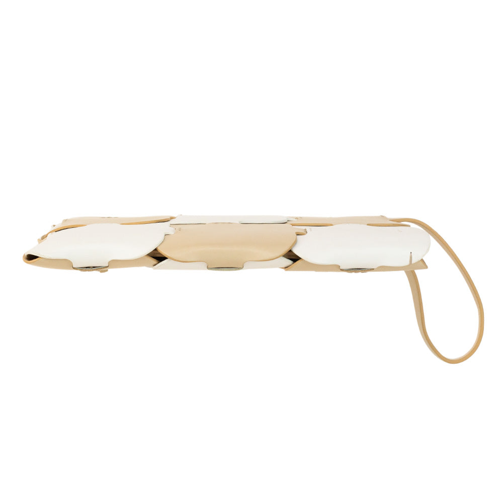 Paco Rabanne Beige 
White Cabas Puzzle Clutch