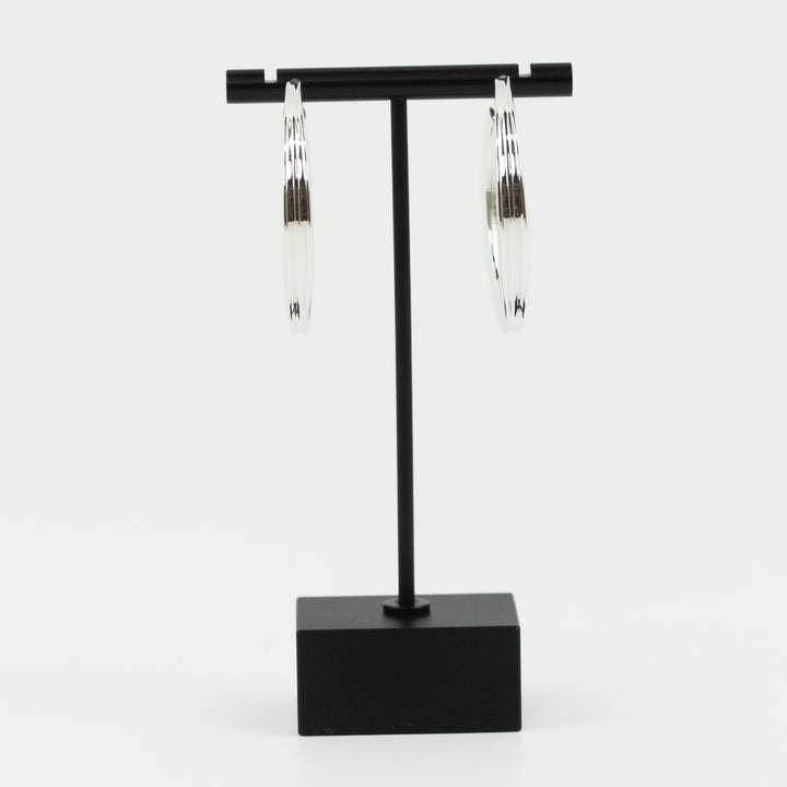 Jenny Bird Slim Doune Silver Hoop Earrings