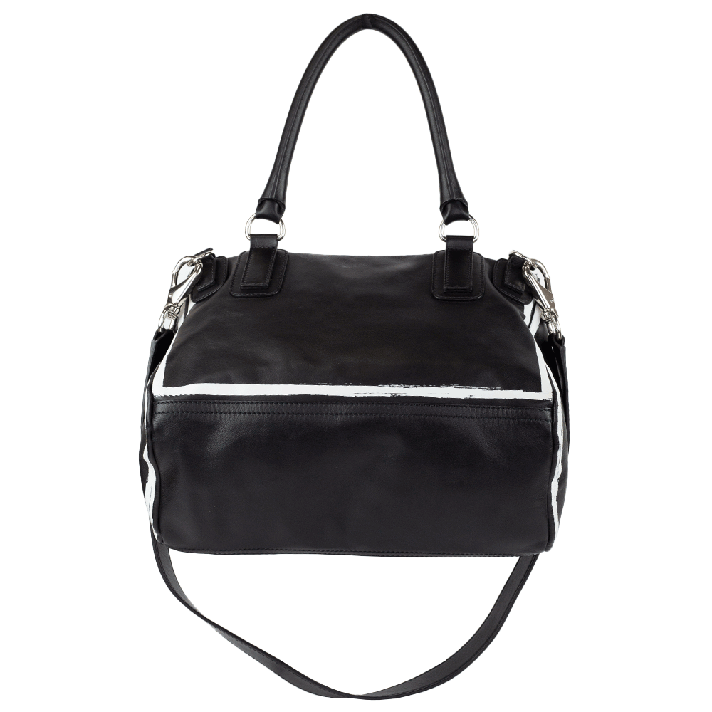 Givenchy Medium Pandora Graffiti Black Leather Satchel