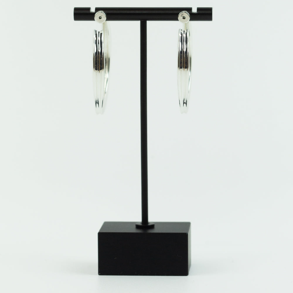 Jenny Bird Slim Doune Silver Hoop Earrings