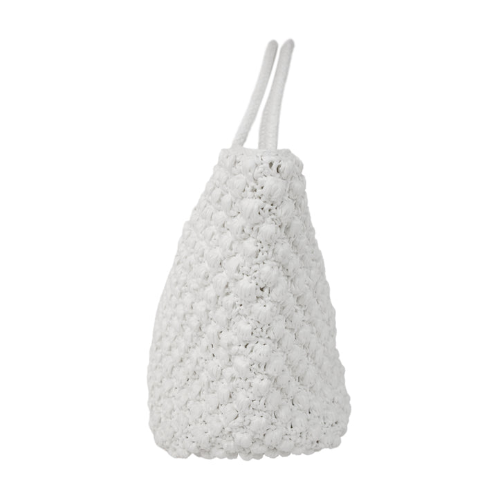 Dolce 
Gabbana White Fefe Crochet Tote Bag