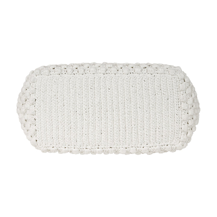 Dolce 
Gabbana White Fefe Crochet Tote Bag