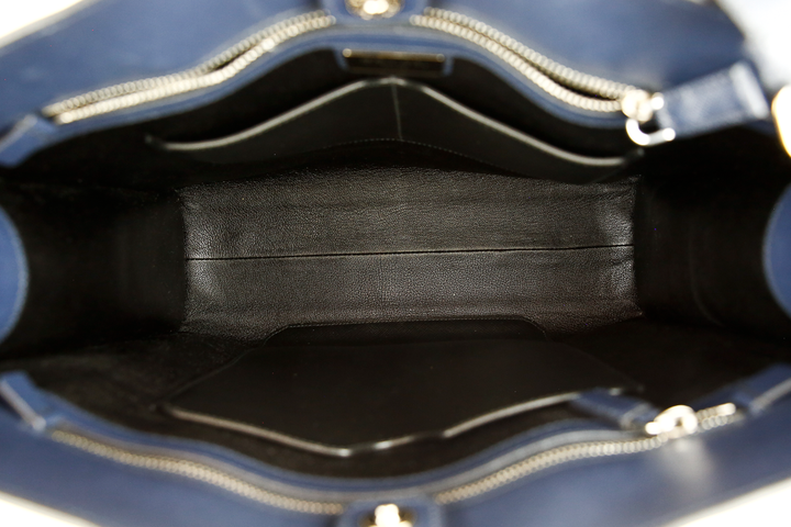 interior view of Prada Baltico Saffiano Leather Travel Tote Bag