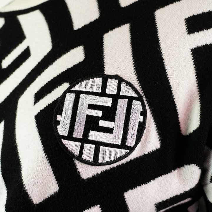 Fendi Black and White Logo Sweater