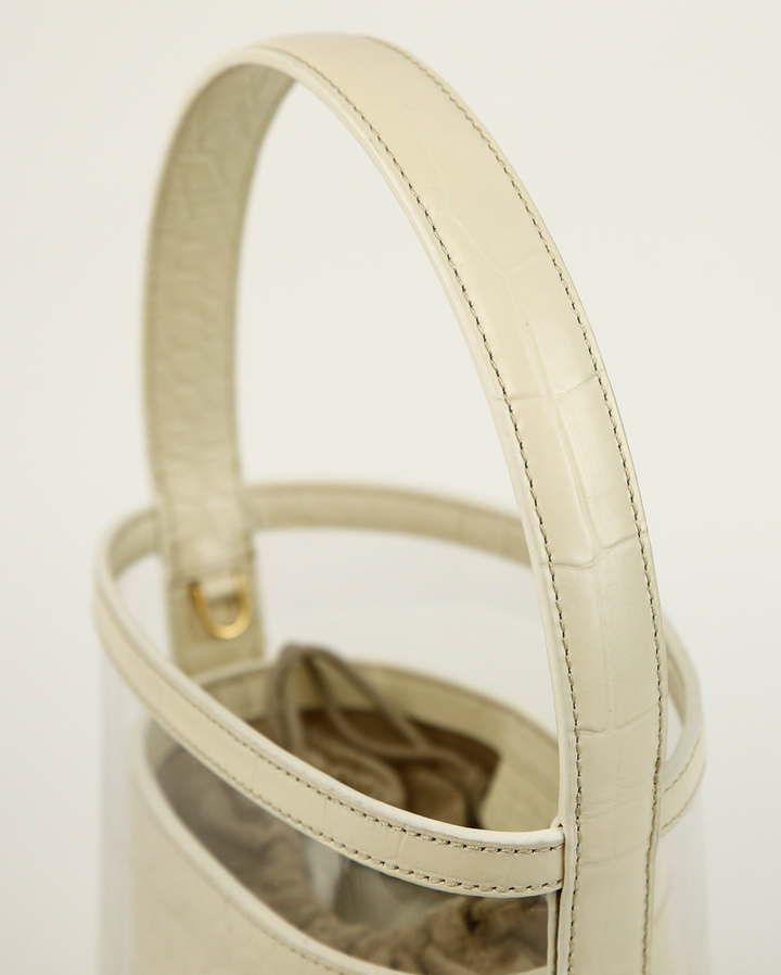 Staud Bissett PVC 
Embossed Leather Bucket Bag