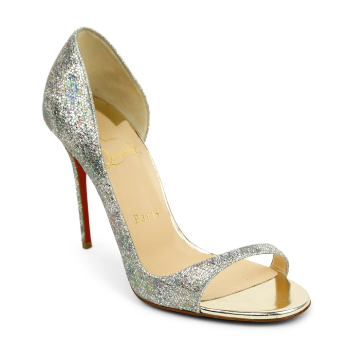 Christian Louboutin Toboggan 100mm Glitter Pumps