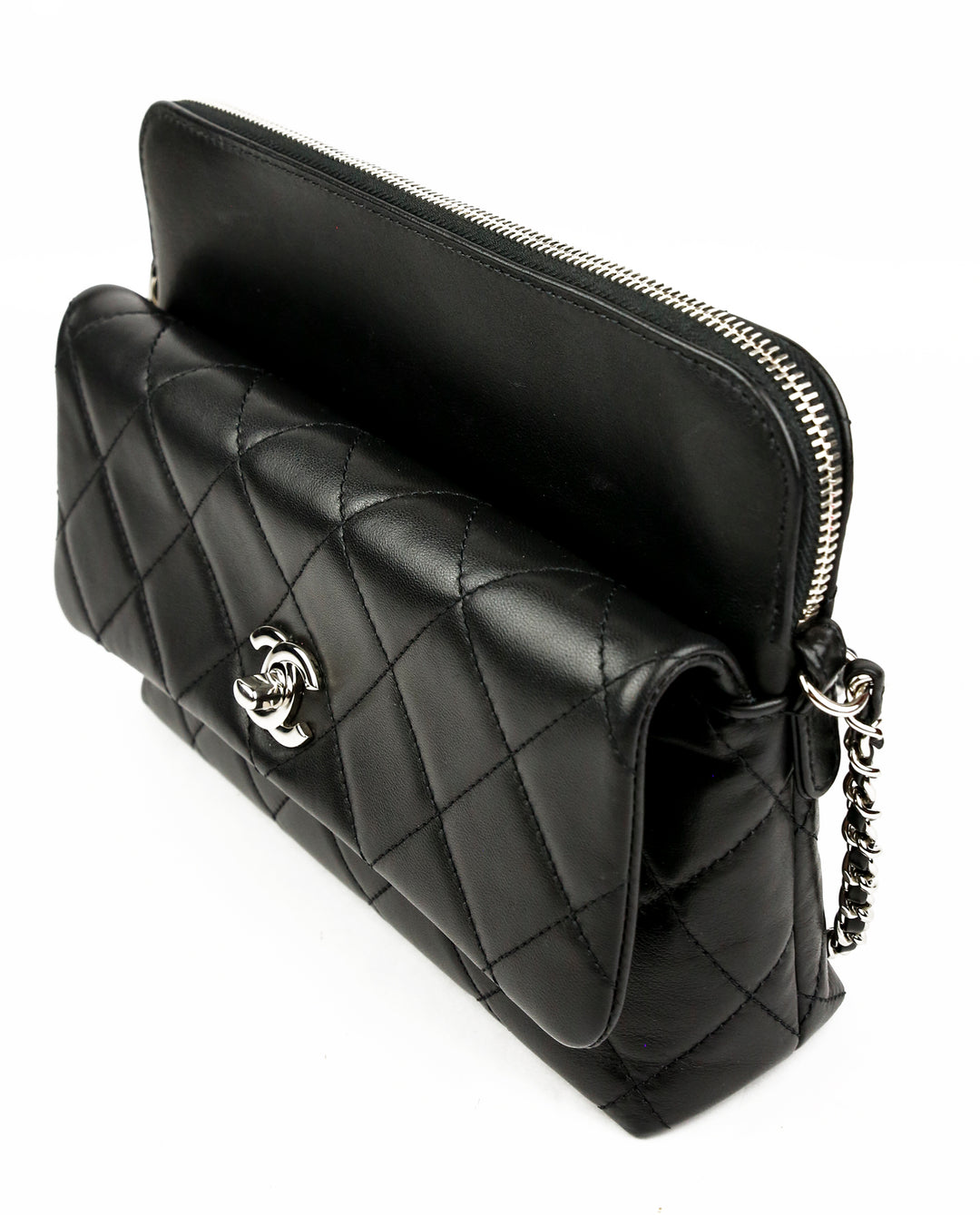 Chanel Black Quilted Leather Flap Front Crossbody Bag