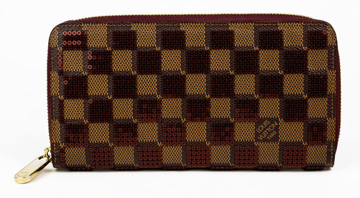 Louis Vuitton Damier Canvas Paillettes Sequin Zip Wallet