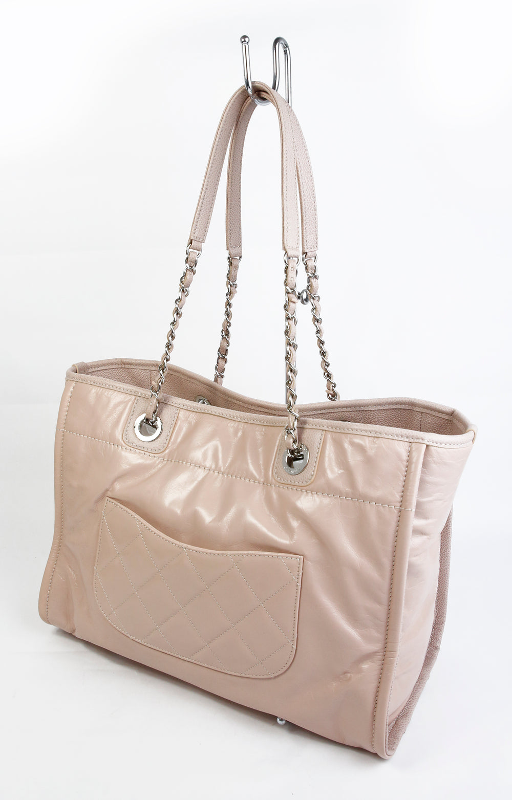 Chanel Pale Pink Leather Deauville Tote