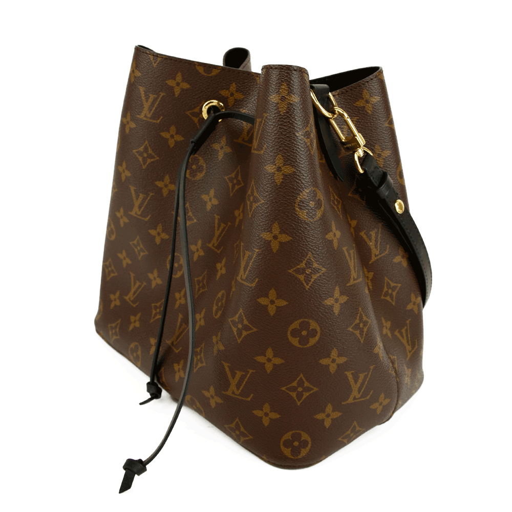 side view of Louis Vuitton Monogram Canvas NéoNoé MM Bucket Bag