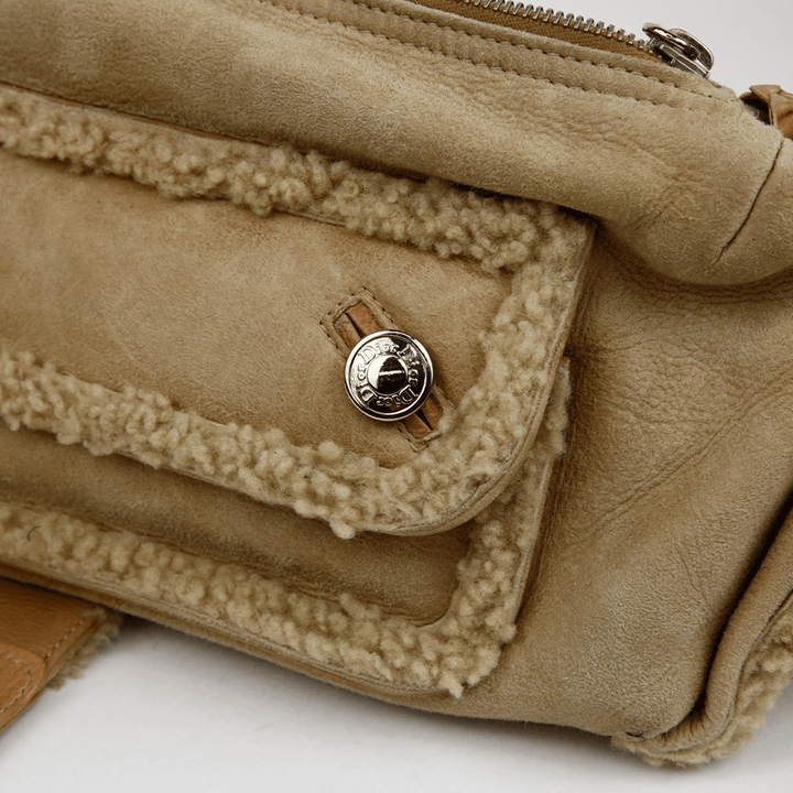 Christian Dior Vintage Shearling Flight Bag