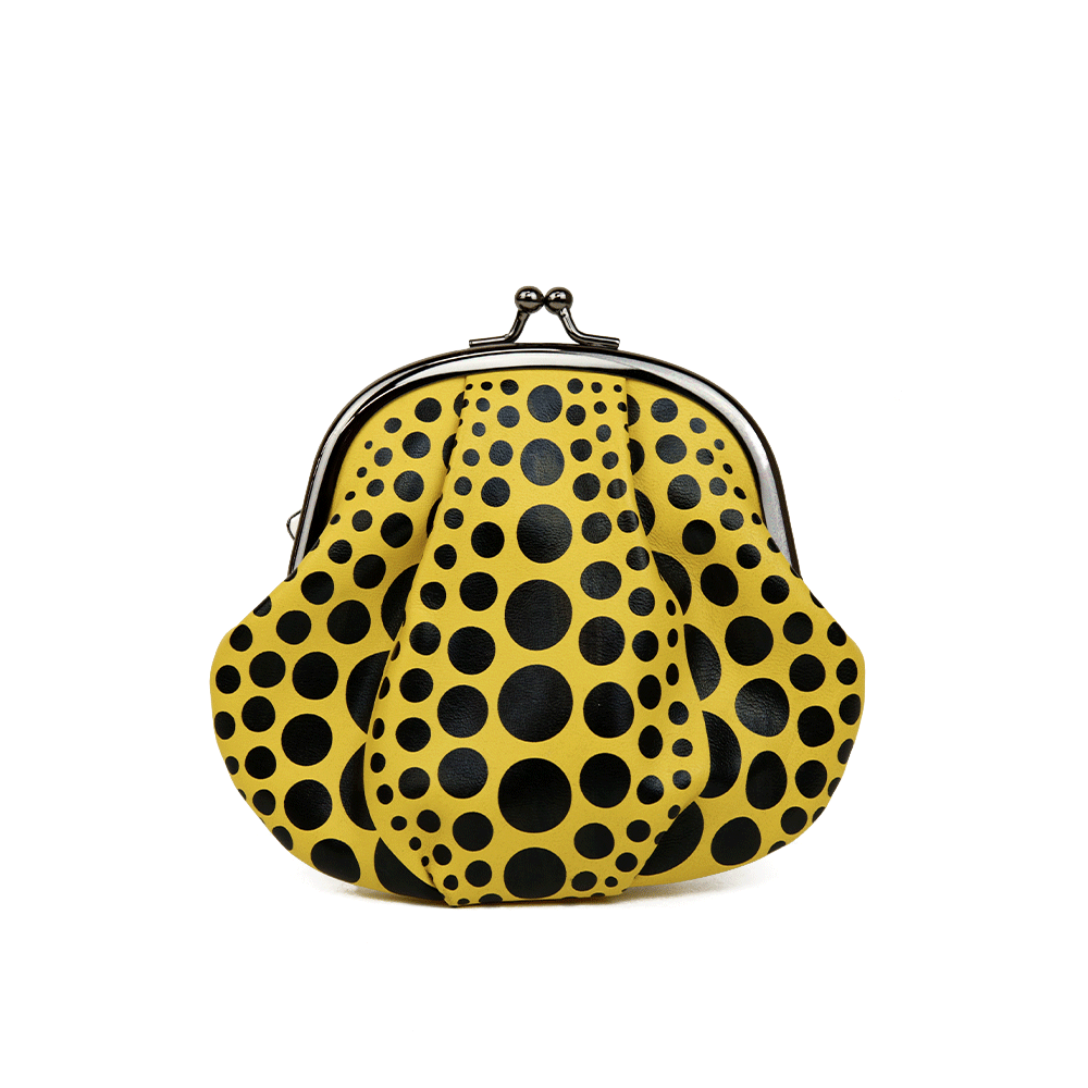 Yayoi Kusama Black 
Yellow Pumpkin Coin Purse