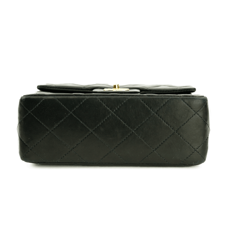 Base view of Chanel Black Lambskin Classic Square Mini Flap Bag (2000)