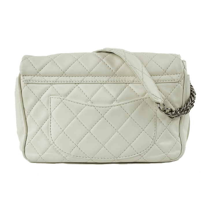 back view of Chanel Icons Secret Label Ivory Leather Shoulder Bag