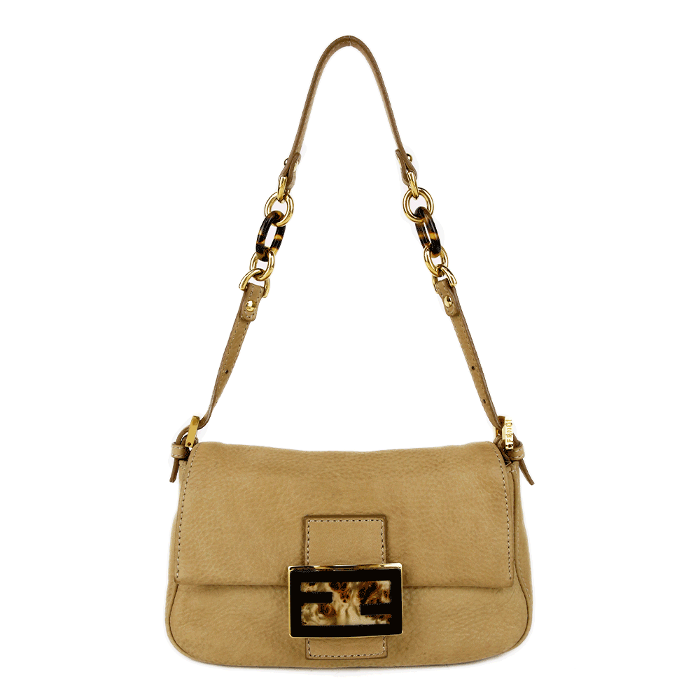 Fendi Beige Leather Mama Forever Mini Baguette