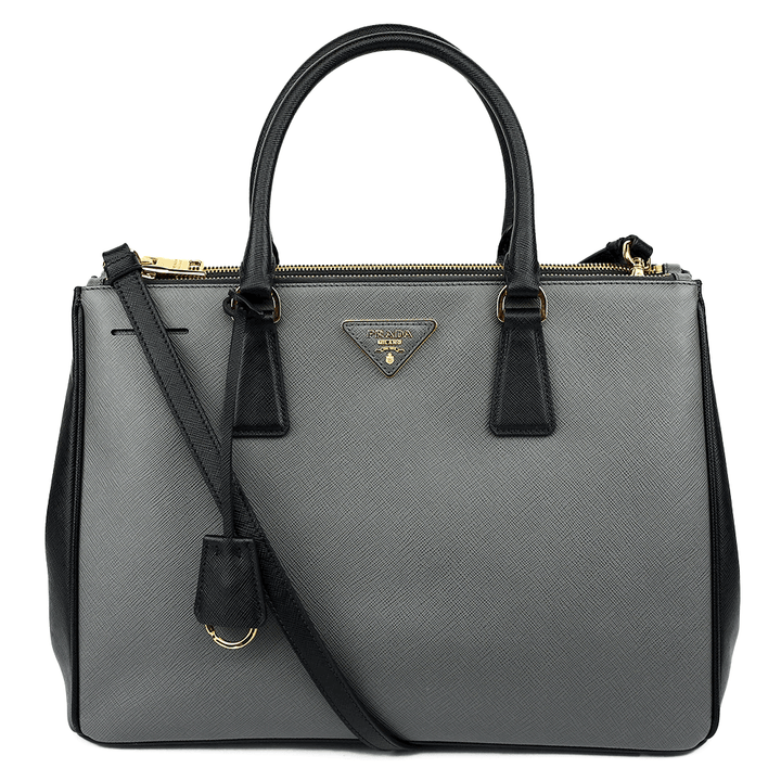 front view of Prada 2 Tone Saffiano Lux Shopper Tote