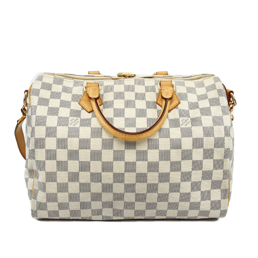 back view of Louis Vuitton Damier Azur Speedy Bandouliere 30