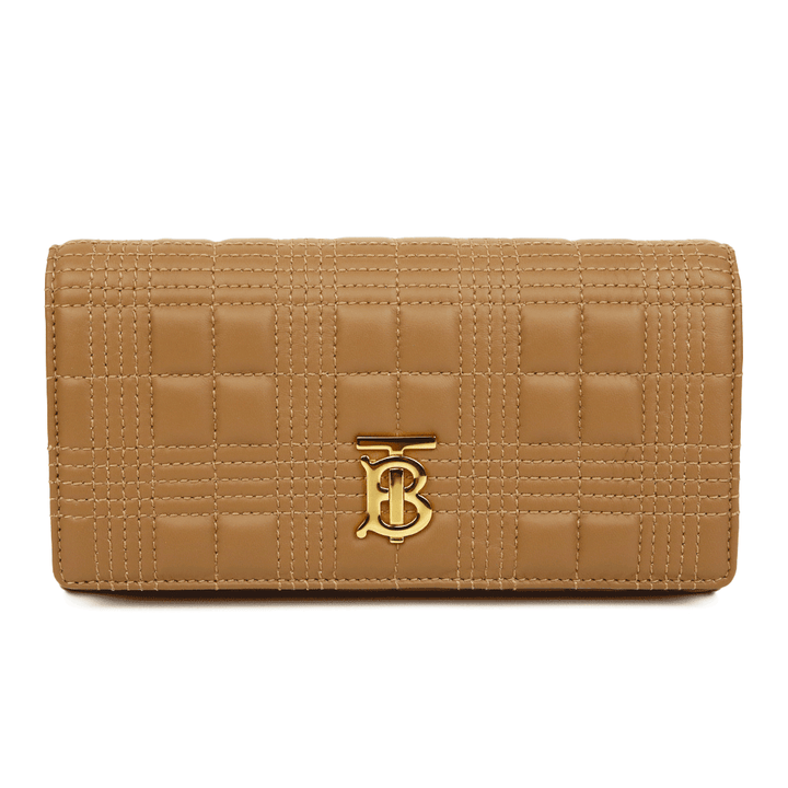 front view of Burberry Quilted Leather Lola Wallet