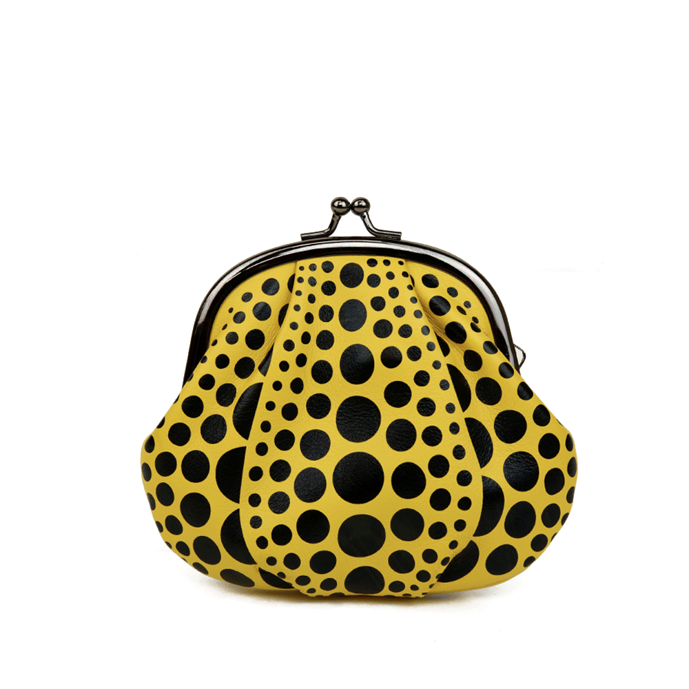 Yayoi Kusama Black 
Yellow Pumpkin Coin Purse