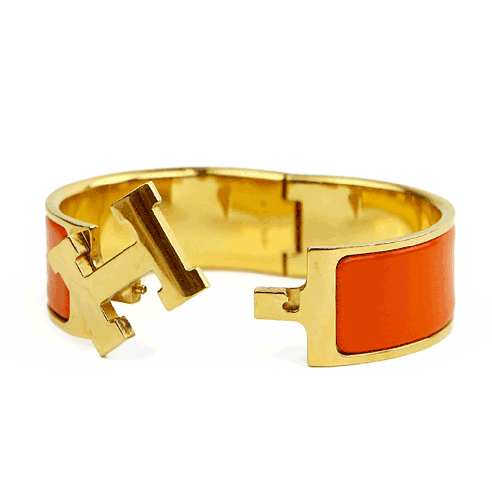  Hermès Clic Clac H Enamel Bracelet