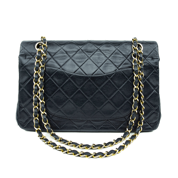 back view of Chanel Vintage Navy Small Classic Double Flap