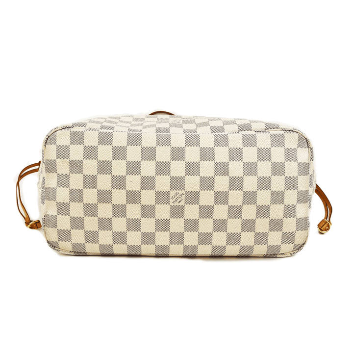 base view of Louis Vuitton Damier Azur Neverfull MM