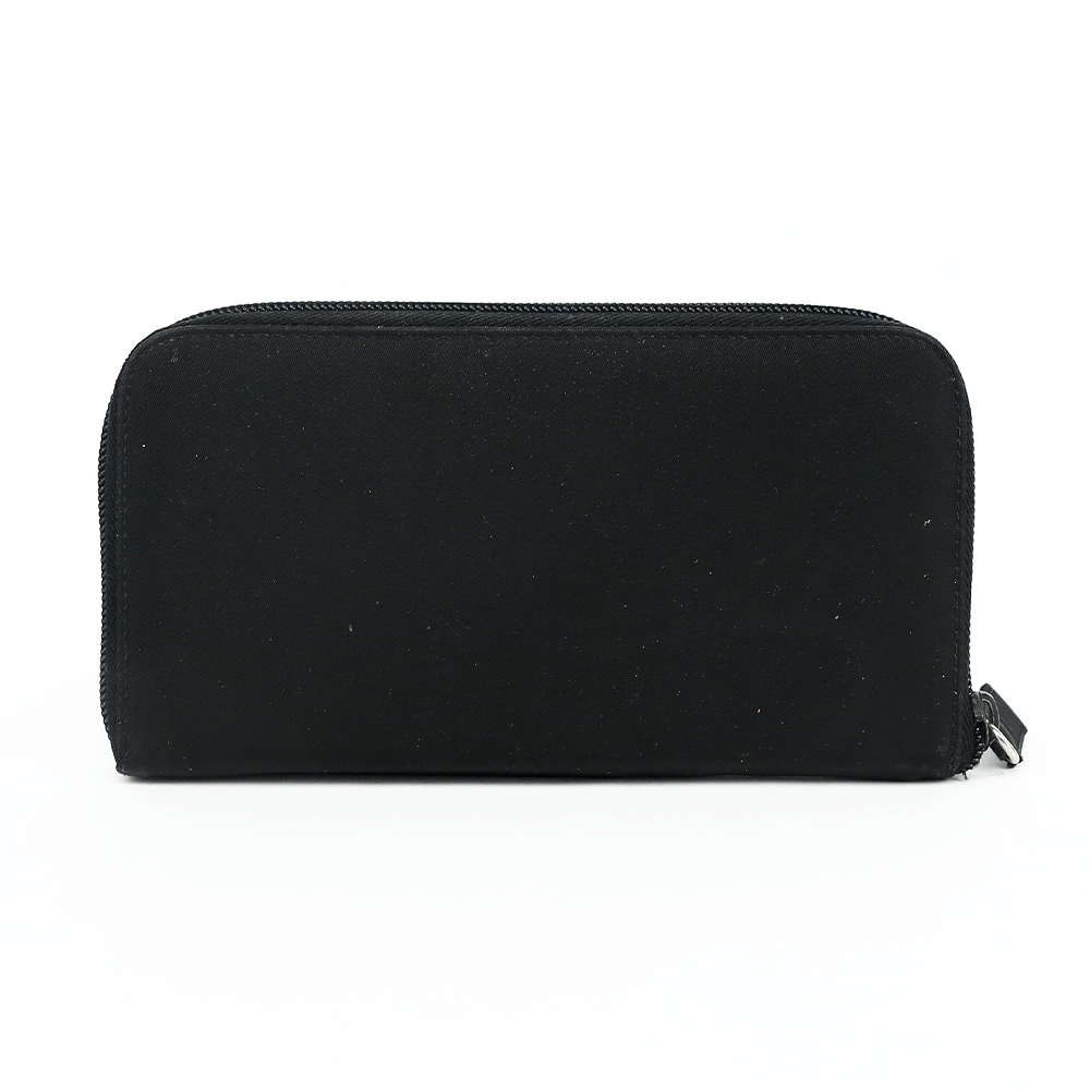 back view of Prada Black Tessuto Nylon Continental Wallet