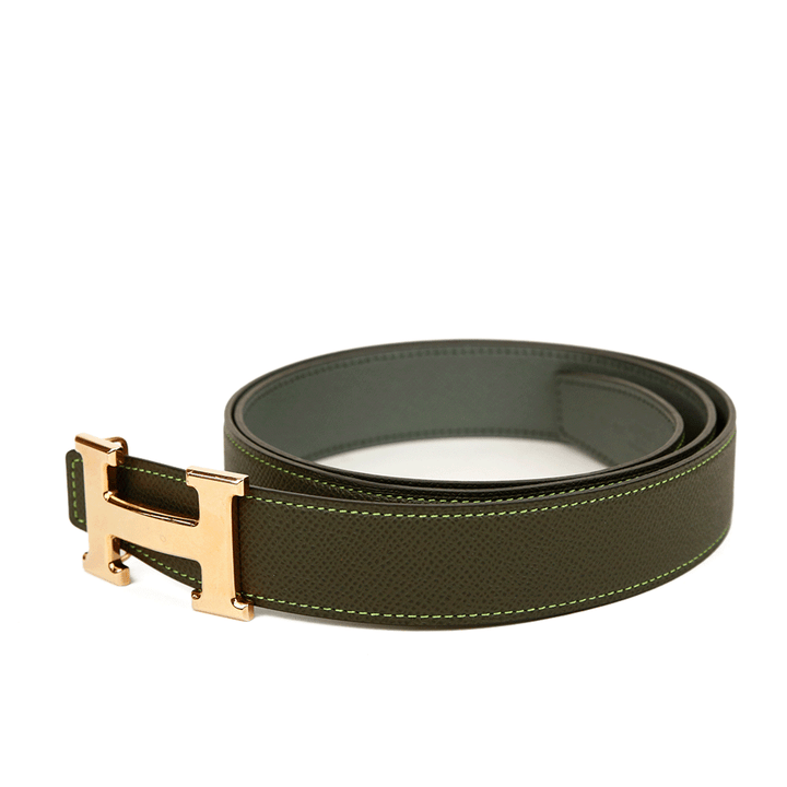 Hermès Reversible Leather H Buckle Belt