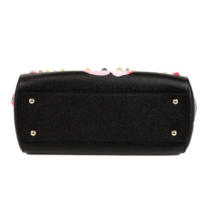 base view of Dolce 
Gabbana Medium Miss Sicily Embellished Rose Bag