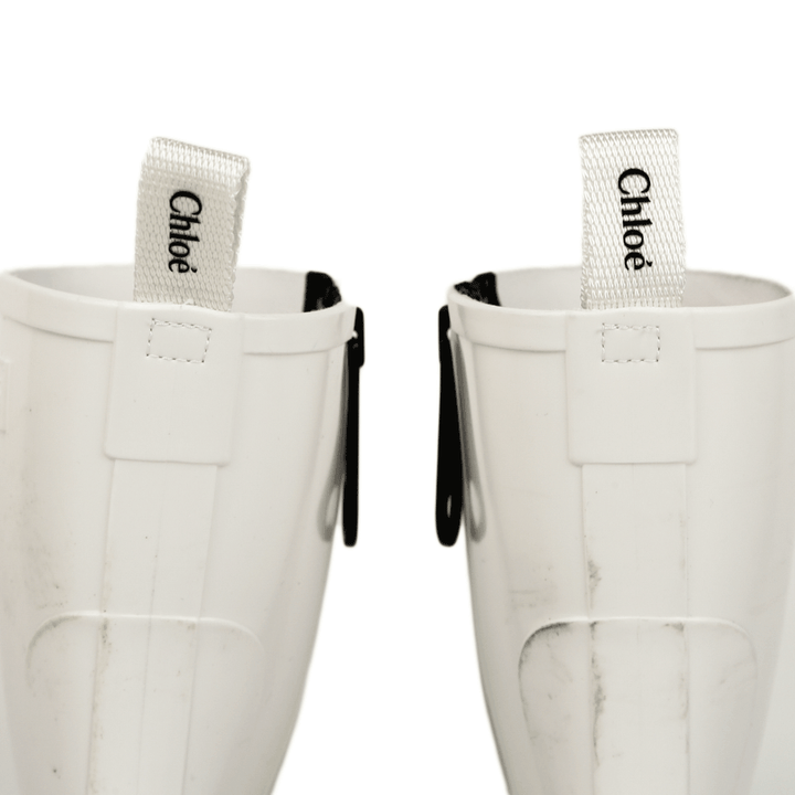 Chloé White Rubber Betty Rain Boots