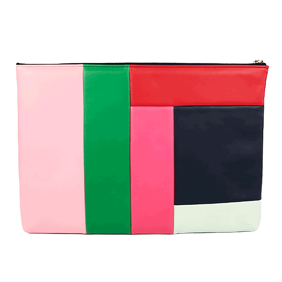 Back view of Chanel 2015 Large Colorblock Leather O Case