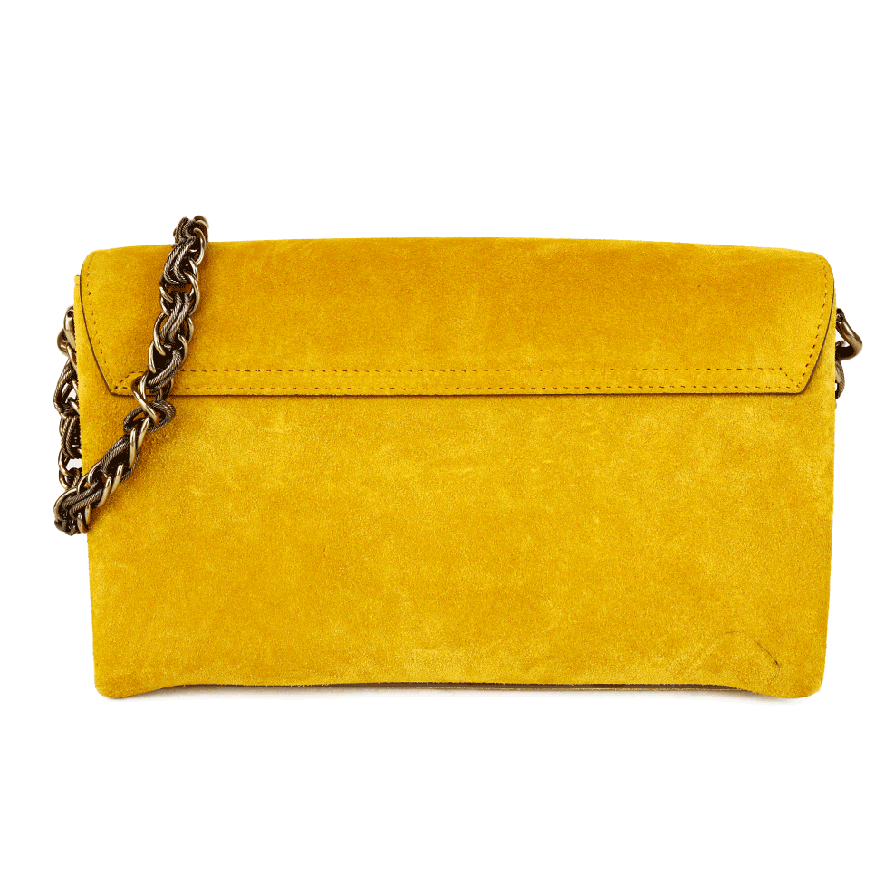 Dolce 
Gabbana Yellow Suede DG Millennials Shoulder Bag