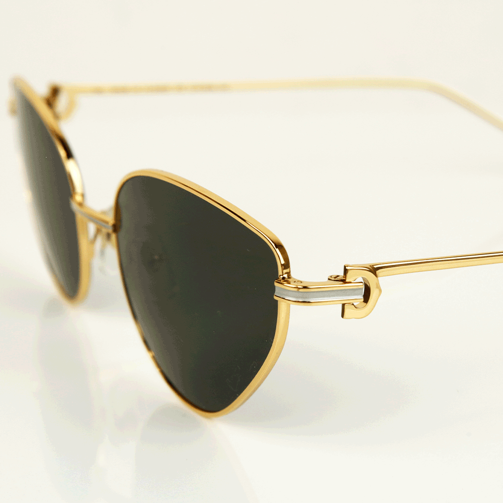 Cartier Gold Plated Cat Eye Sunglasses