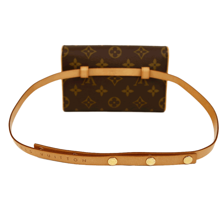 back view of Louis Vuitton Monogram Coated Canvas Pochette Florentine Belt Bag