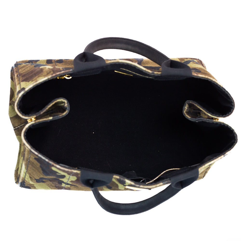 Prada Camouflage Canapa Canvas Tote Bag