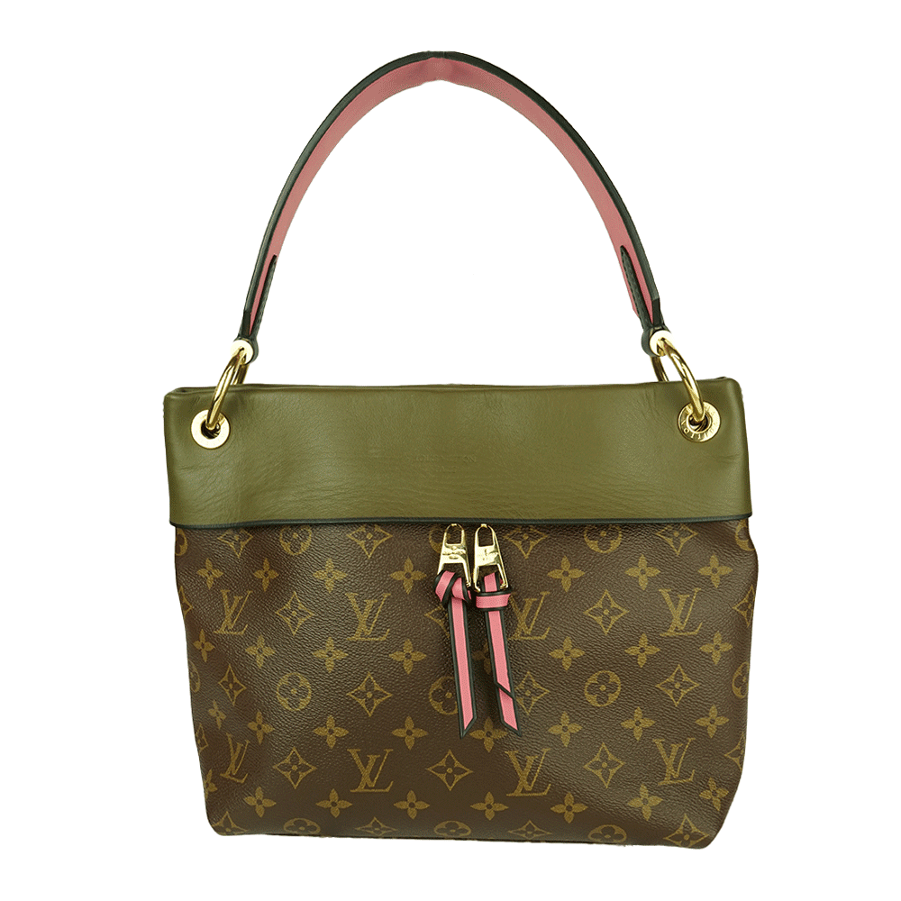 Front View of Louis Vuitton Tuileries Besace Monogram Satchel